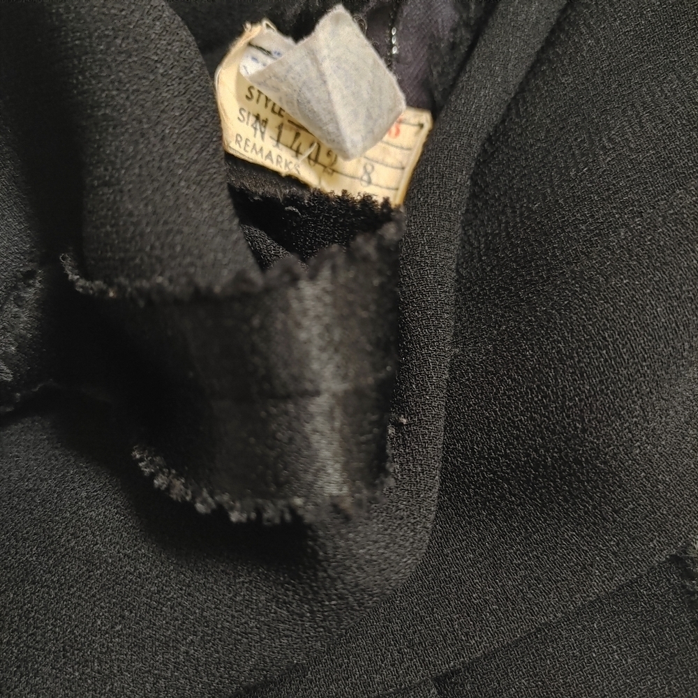 VTG Something! Oscar De la Renta Black Satin Maxi Skirt XXS-XS - Picture 15 of 17